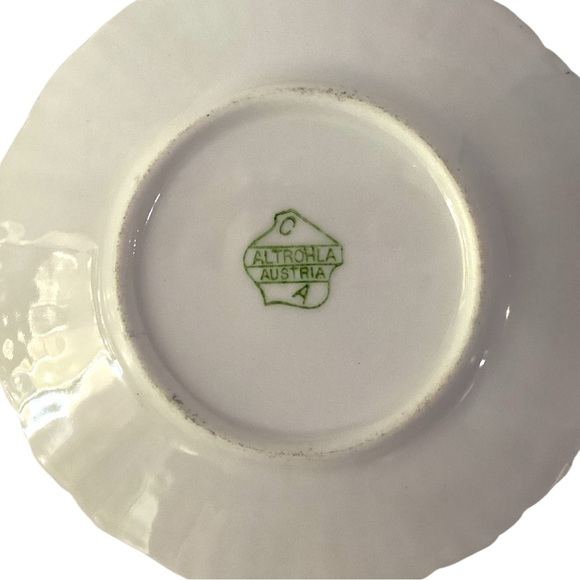 Porcelain Altrohla Austria Custard Bowl And Underdish Antique Floral Pattern VTG - Picture 5 of 8